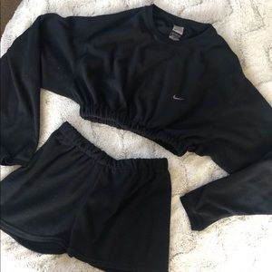 Vintage Nike fleece matching sweater shorts set